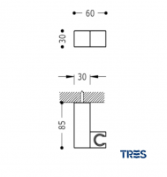 SOPORTE DUCHA ORIENTABLE CUADRADO TRES MEDIDAS